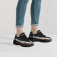 All colors Trendy Chunky Sneakers - White/Black With Red Waves