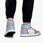 High-Top Leather Sneakers Blue\Orange