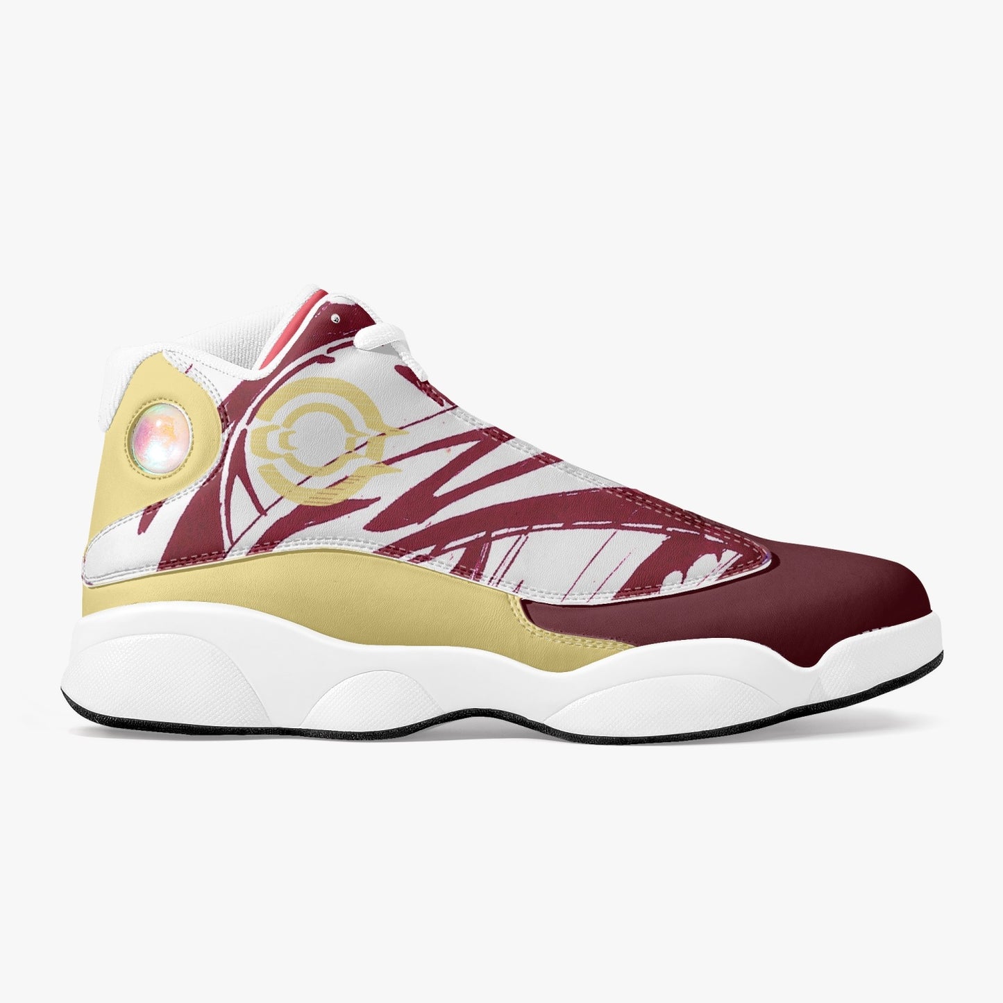 Leather Basketball Sneakers - Tinto/Yellow