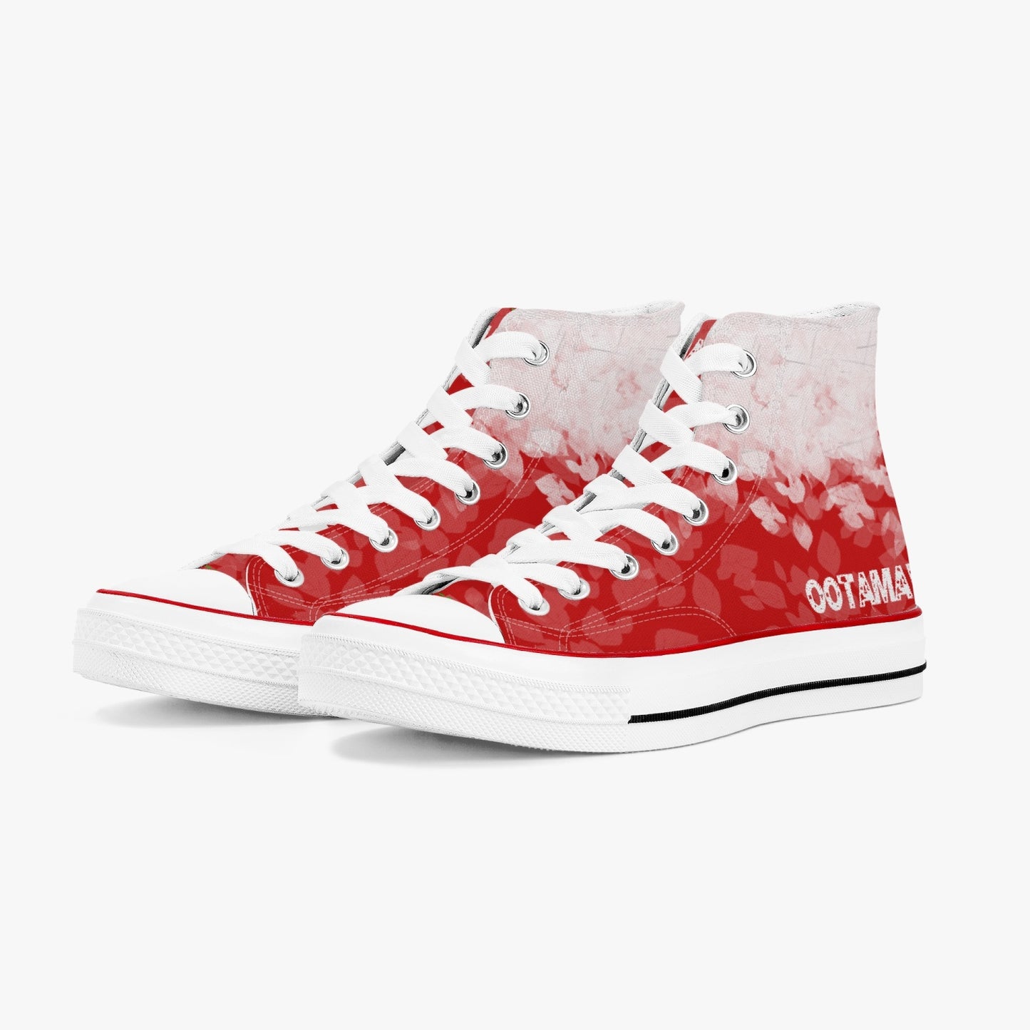 Red Leaves High-Top Canvas Shoes