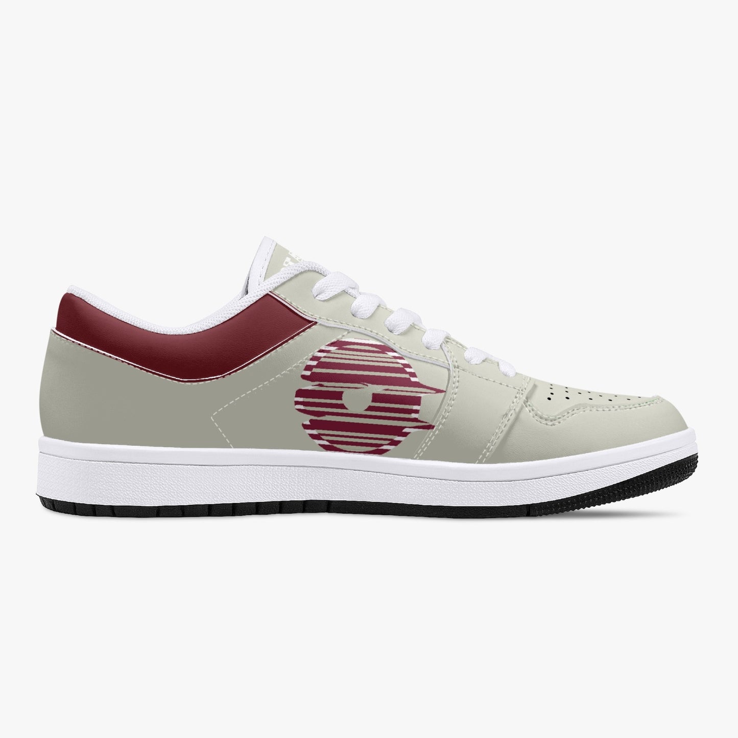 Low-Top Leather Sneakers - Beige/Tinto