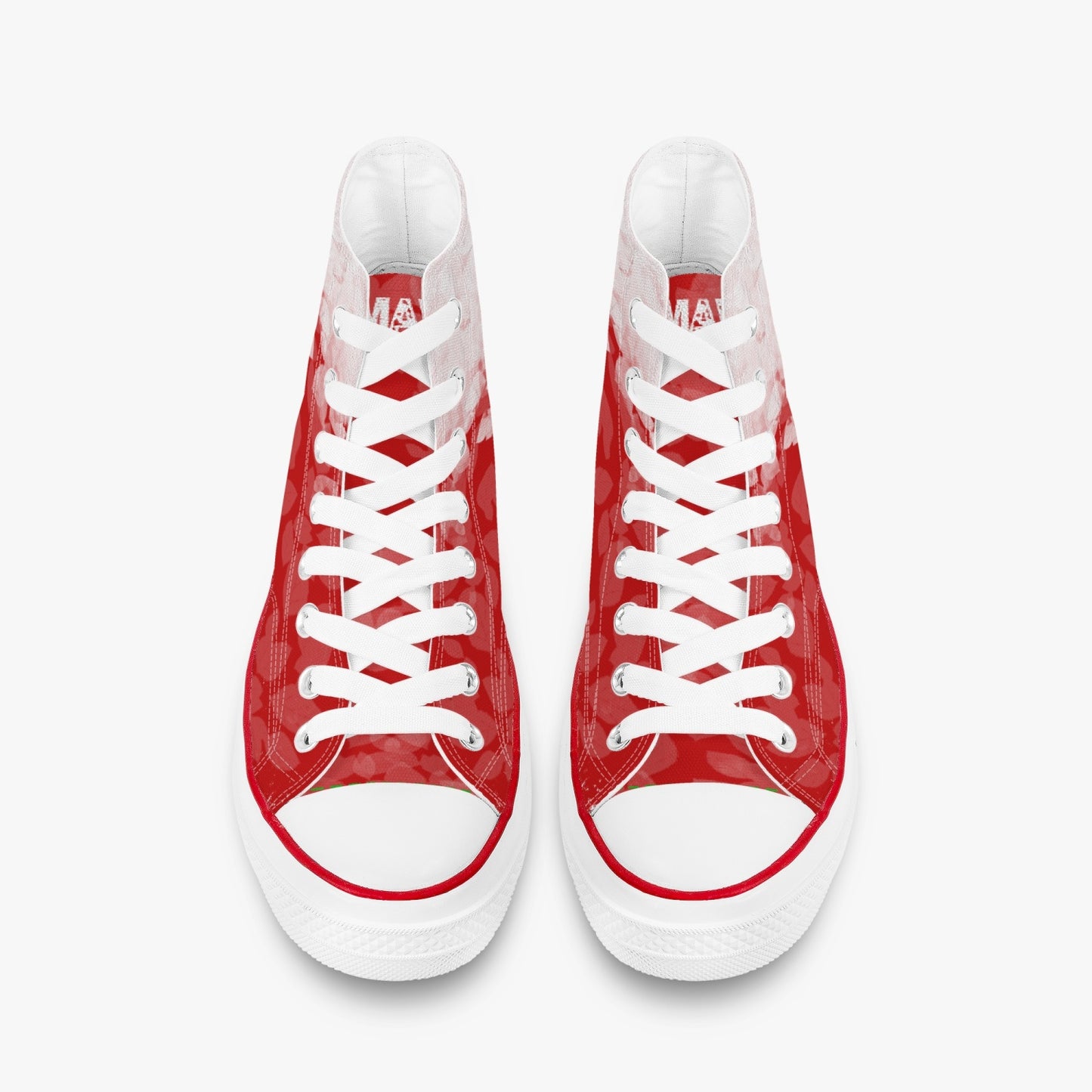 Red Leaves High-Top Canvas Shoes