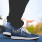 Low-Top Leather Sneakers - Blue Navy/Grey