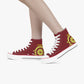 High-Top Canvas Shoes - Tinto/Yellow logo