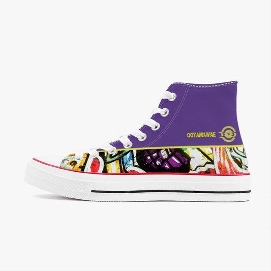 Art in High Canvas Shoes - Purple