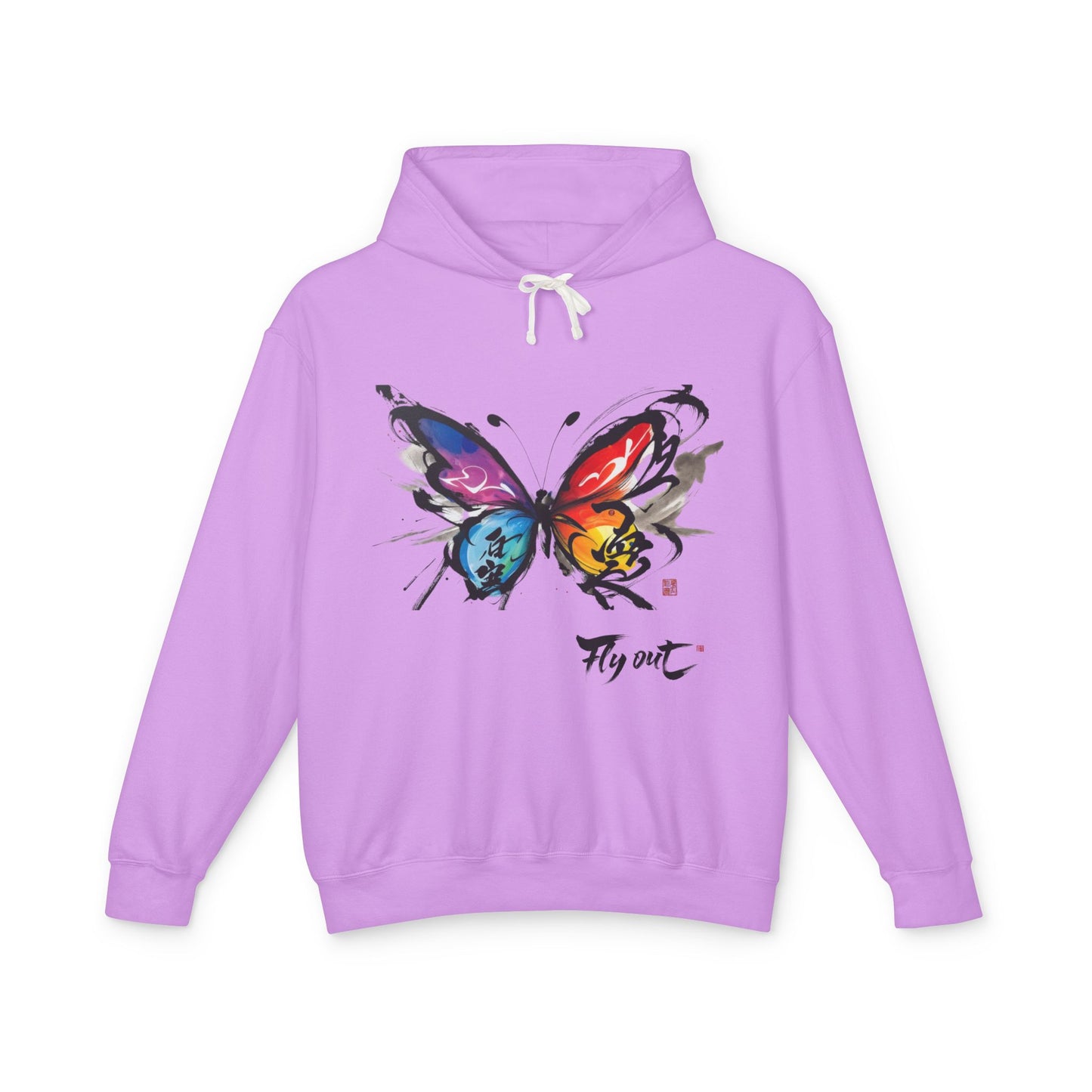 Unisex Lightweight Hooded Sweatshirt graffiti butterfly Fly out