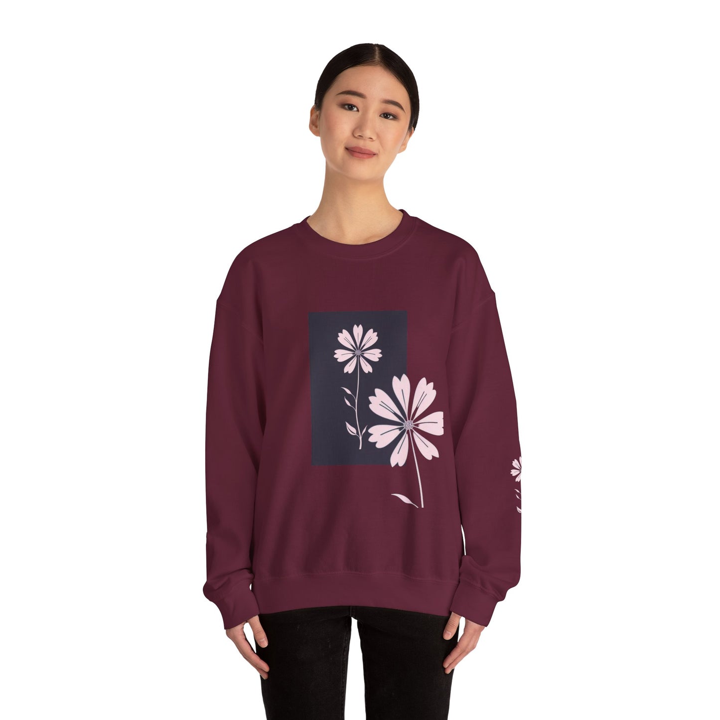 Flowers Women Heavy Blend™ Crewneck Sweatshirt