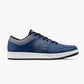 Low-Top Leather Sneakers - Blue Navy/Grey