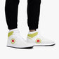 High-Top Leather Sneakers White Yellow