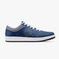 Low-Top Leather Sneakers - Blue Navy/Grey