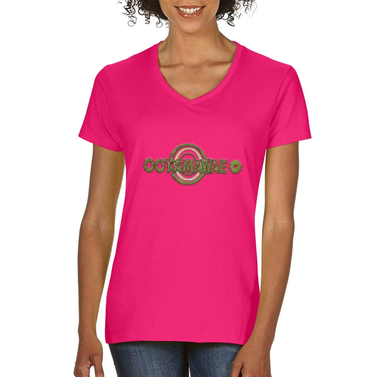 Gildan 5V00L Ladies' V-Neck T-Shirts With Logo