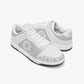 Dunk Stylish Low-Top Leather Sneakers Grey-white logo