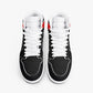 High-Top Leather Sneakers Black-Red