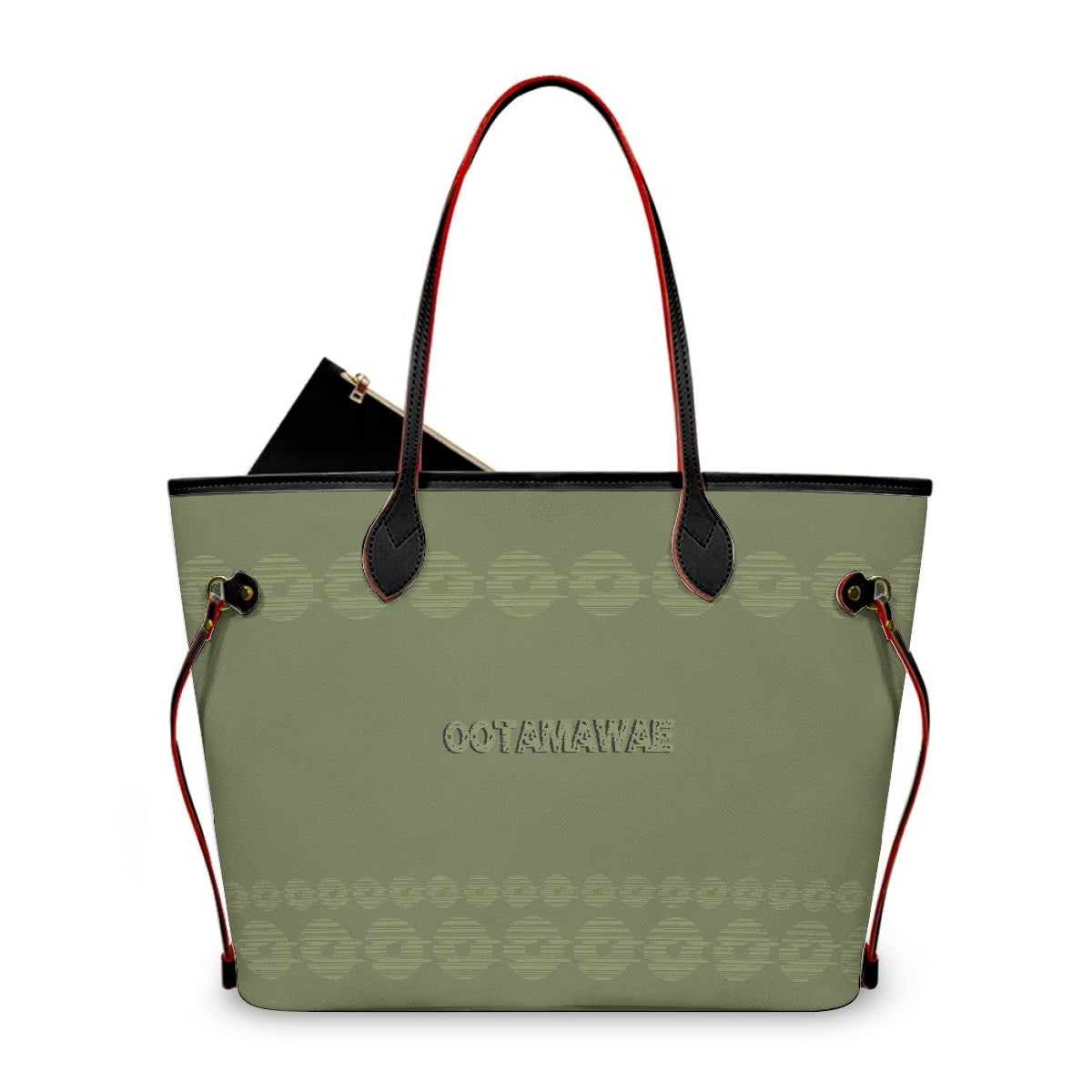 PU Shoulder Bag- With a small bag - Green