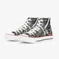 High-Top Canvas Shoes - Black drawing