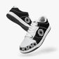 Dunk Stylish Low-Top Leather Sneakers Black and White logo