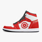 High-Top Leather Sneakers Red/White