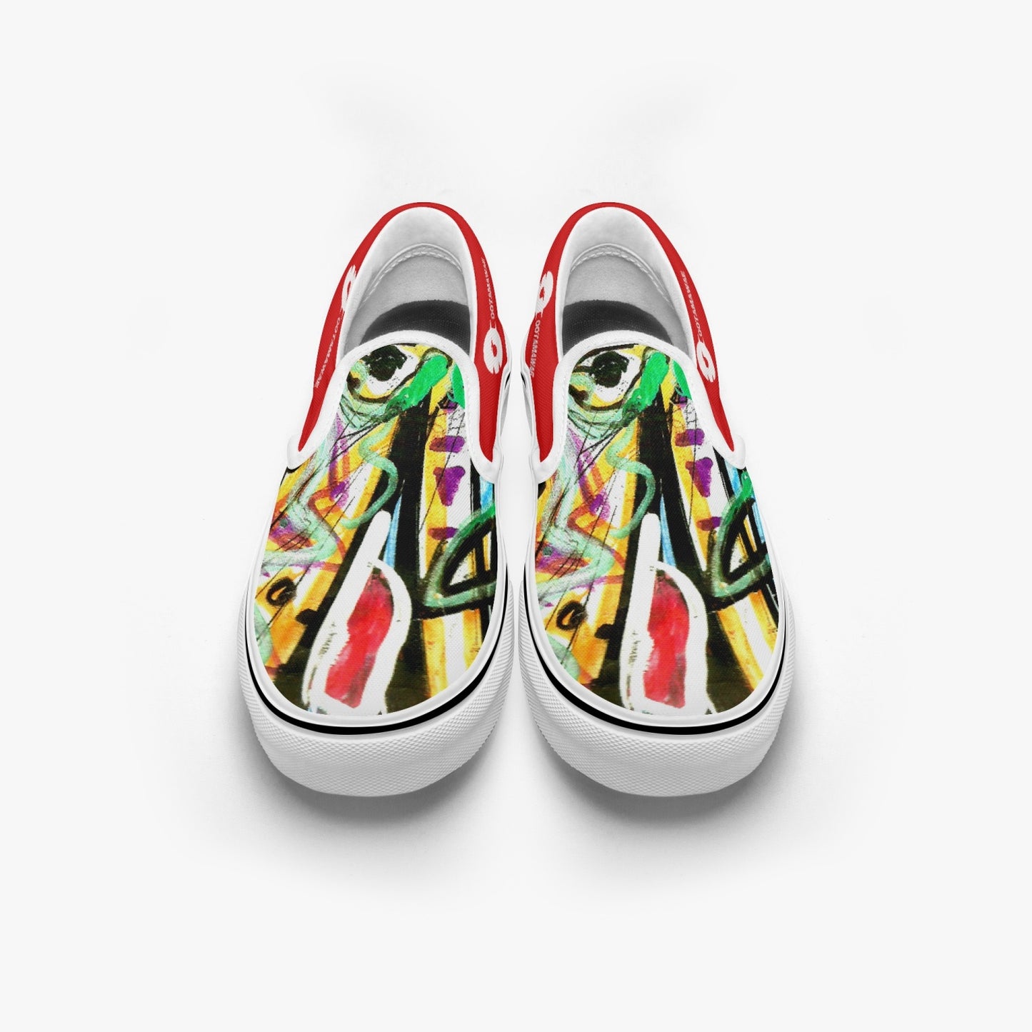 Red Art Slip-On Shoes