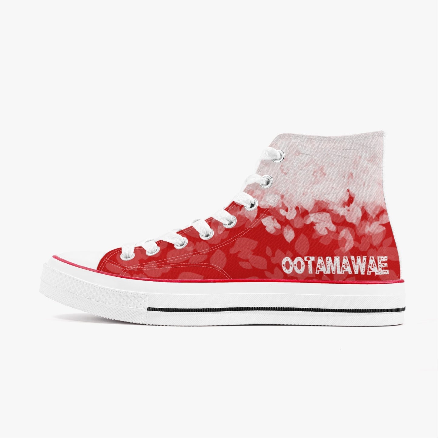 Red Leaves High-Top Canvas Shoes