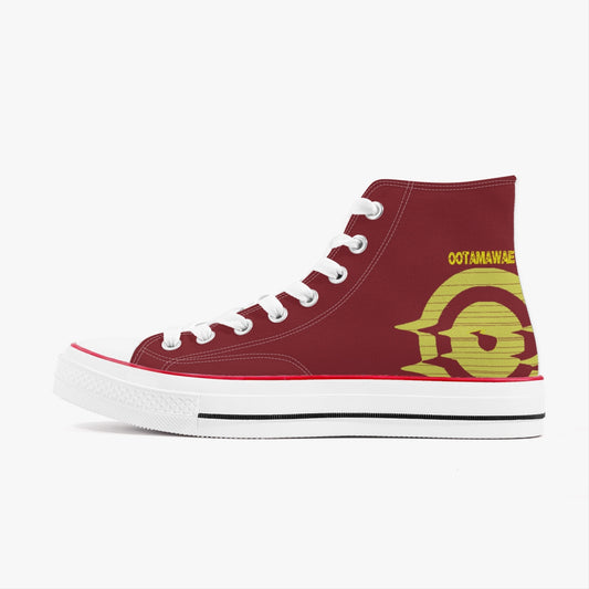 High-Top Canvas Shoes - Tinto/Yellow logo