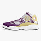 Leather Basketball Sneakers - Purple/Yellow