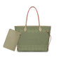 PU Shoulder Bag- With a small bag - Green