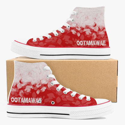 Red Leaves High-Top Canvas Shoes