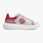 Lifestyle Low-Top Leather Sneakers - White/Red