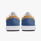 Low-Top Leather Sneakers - Blue/Orange