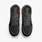 High-Top Leather Sneakers Black-Red