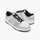 Dunk Stylish Low-Top Leather Sneakers Grey-white logo