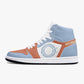 High-Top Leather Sneakers Blue\Orange