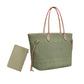 PU Shoulder Bag- With a small bag - Green