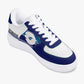 Low-Top Leather Sports Sneakers Blue Navy