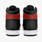 High-Top Leather Sneakers - Black /Red Logo