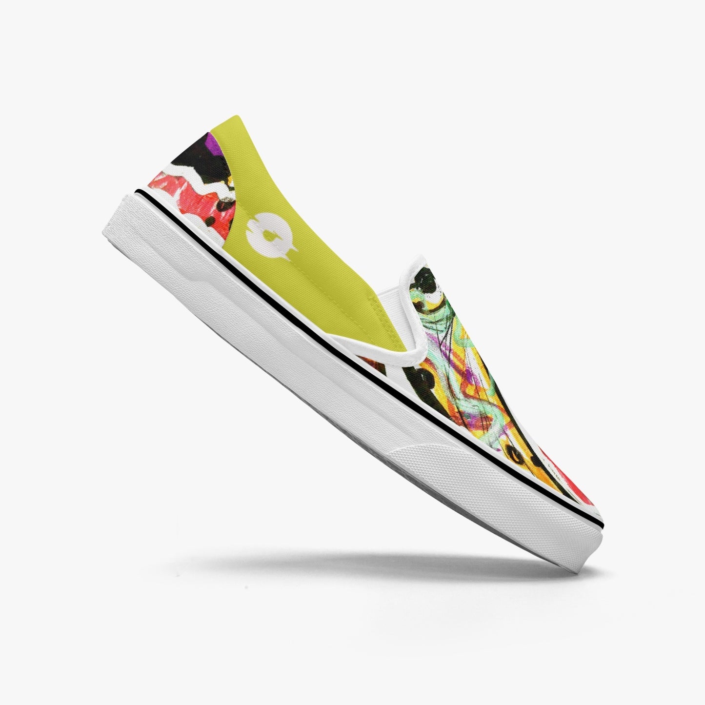 Art in Yellow AOP Slip-On Shoes