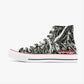 High-Top Canvas Shoes - Black drawing