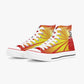 Sunset Red Canvas Shoes - White