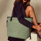 PU Shoulder Bag- With a small bag - Green