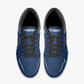 Low-Top Leather Sneakers - Blue Navy/Grey