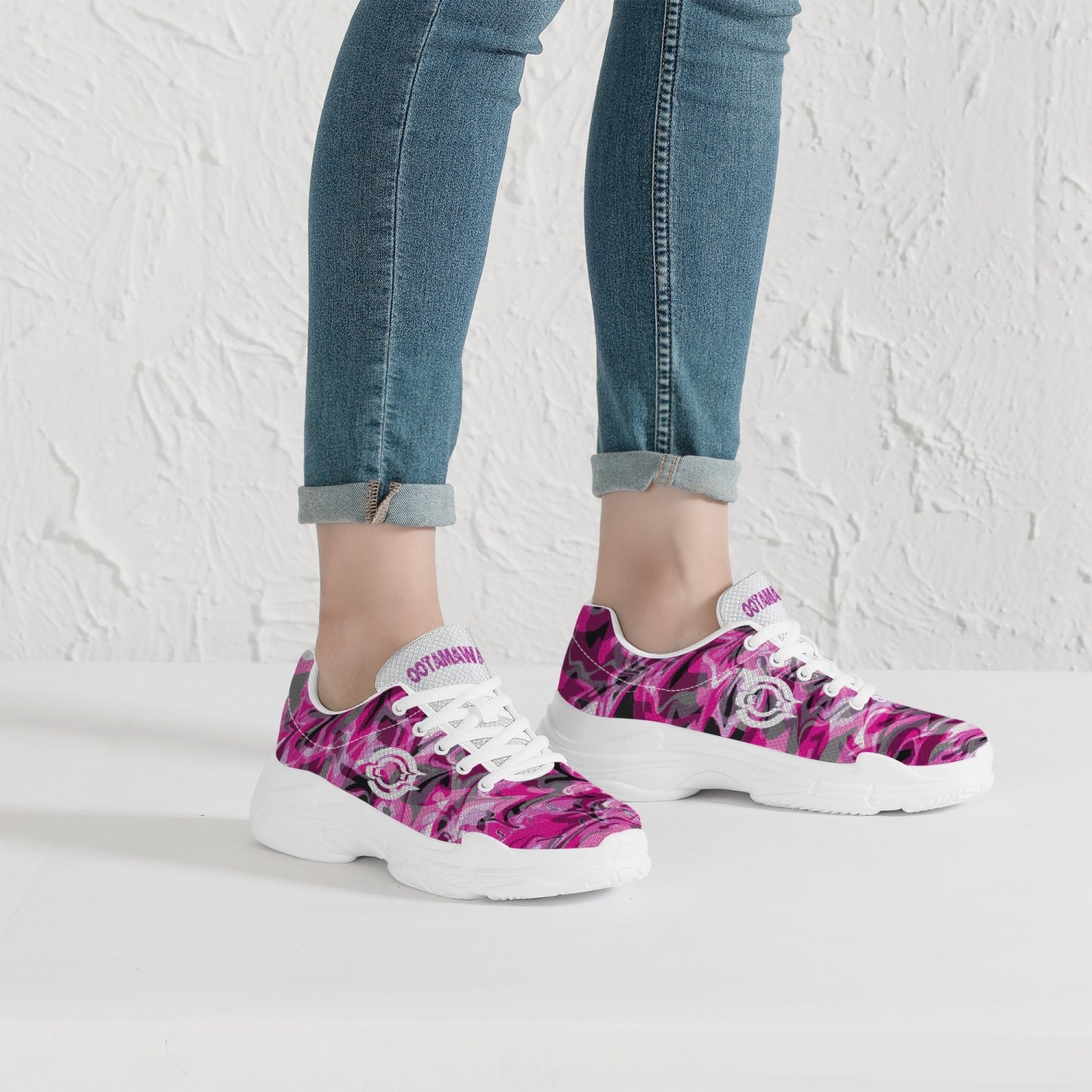 Trendy Chunky Sneakers - Pinkish