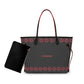 PU Leather  Shoulder Bag- With a small bag Black