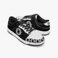 Dunk Stylish Low-Top Leather Sneakers Black and White logo