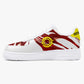 Low-Top Leather Sports Sneakers Red Cloud