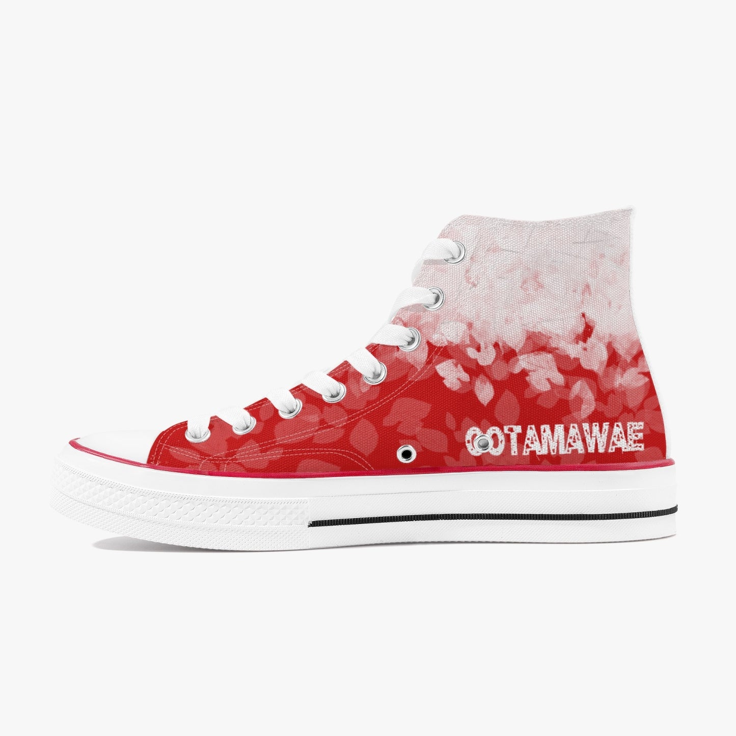 Red Leaves High-Top Canvas Shoes