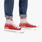 Red Leaves High-Top Canvas Shoes