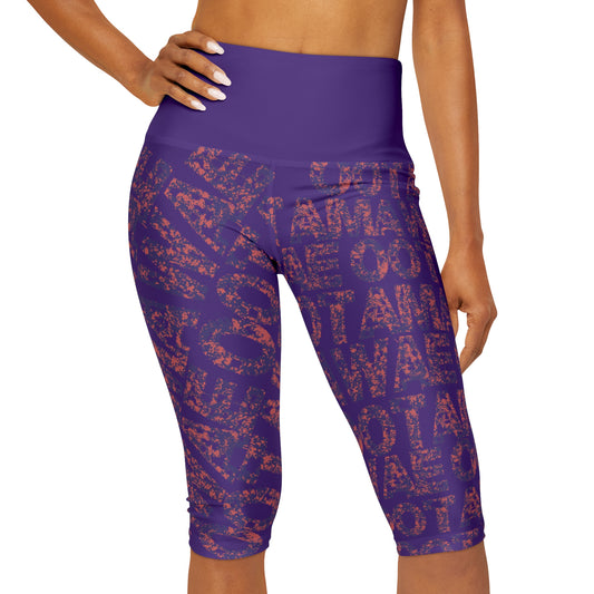 Yoga Capri Leggings -Purple